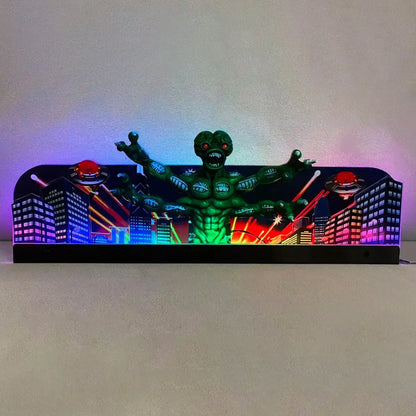Attack or Revenge From Mars Pinball Acrylic LED Topper, for CGC Pinball Machine, Arcade 1up Pinball Topper FYLZGO Signs