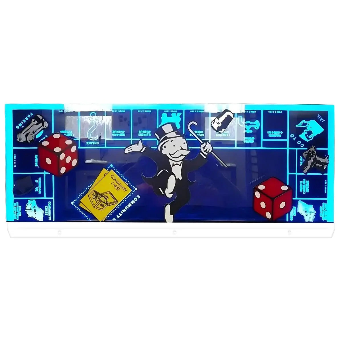 Monopoly Topper Pinball Machine 3D Acrylic LED Topper, for Pinball Machine, Pinball Topper FYLZGO Signs