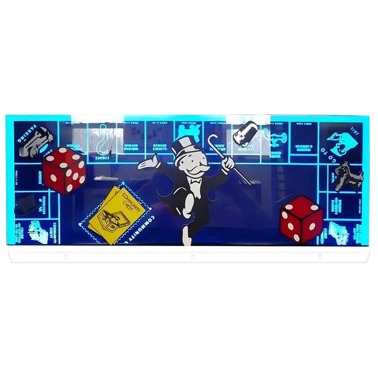 Monopoly Topper Pinball Machine 3D Acrylic LED Topper, for Pinball Machine, Pinball Topper FYLZGO Signs
