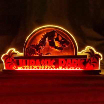 Jurassic Park Topper 3D Acrylic LED Topper, For  Pinball Machine, Pinball Topper FYLZGO Signs