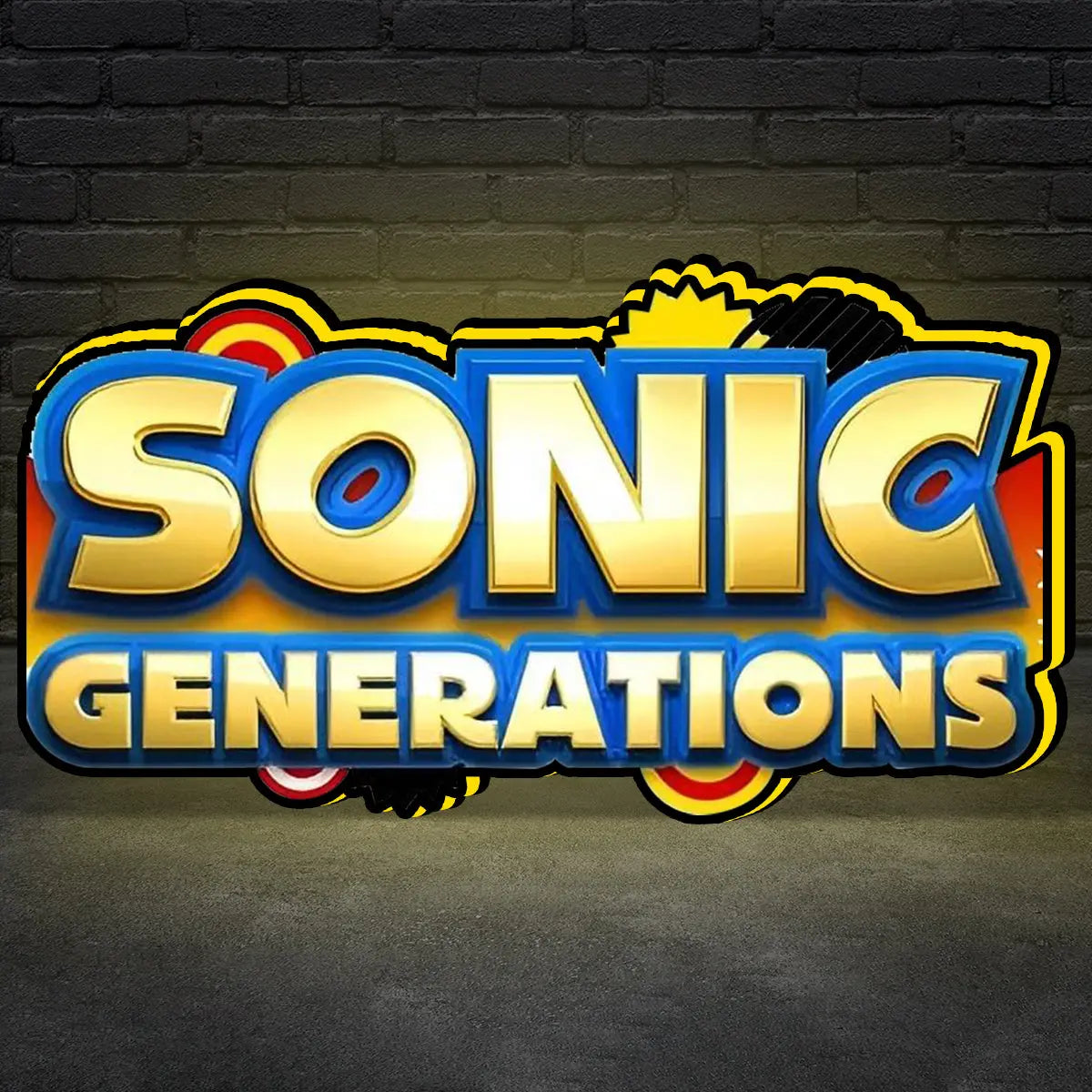 Sonic The Hedgehog Genesis 30th Anniversary 4" 3D Printed LED Lightbox Game Lightbox FYLZGO Signs