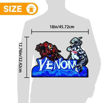 Venom Pinball Topper LED Light Box Fully Darkable USB Powered, Pinball Arcade Decor, Perfect for Game Room or Pinball Machine FYLZGO Signs