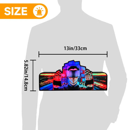The Johnny Mnemonic Pinball Topper Led Lightbox, USB plug Dimmer, Pinball Arcade Decor, Perfect for Game Room or Pinball Machine FYLZGO Signs