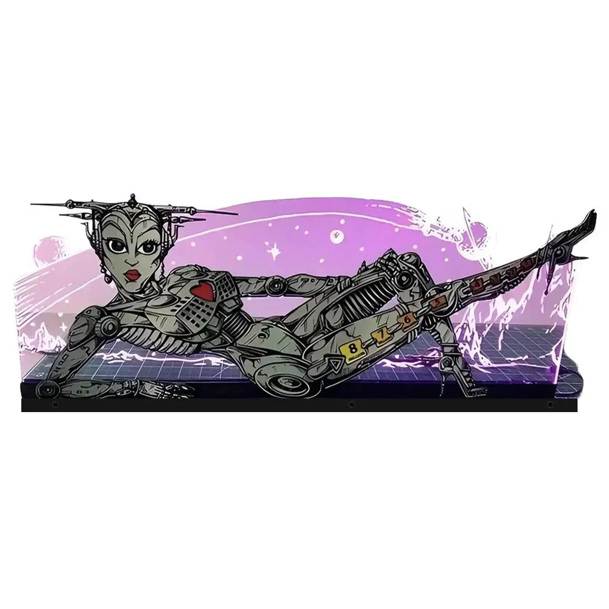 Bride of Pinbot Pinball Topper 3D Acrylic LED Topper, For Spooky Pinball Machine, Pinball Topper FYLZGO Signs