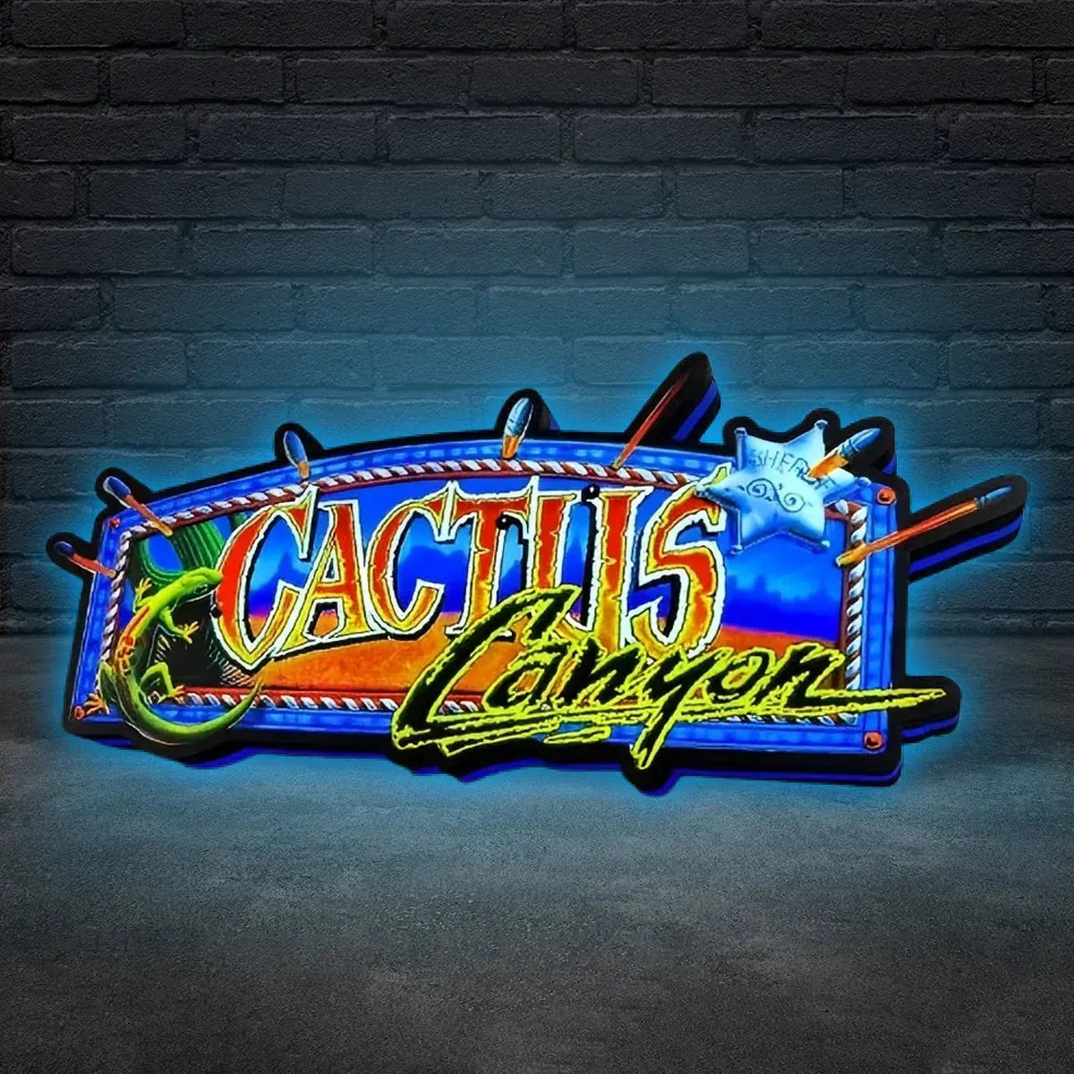 Cactus Canyon Remake Pinball Topper, Video Game Machine LED Lightbox , Pinball Arcade Decor,  Special Edition Topper for CGC Pinball Machine FYLZGO Signs