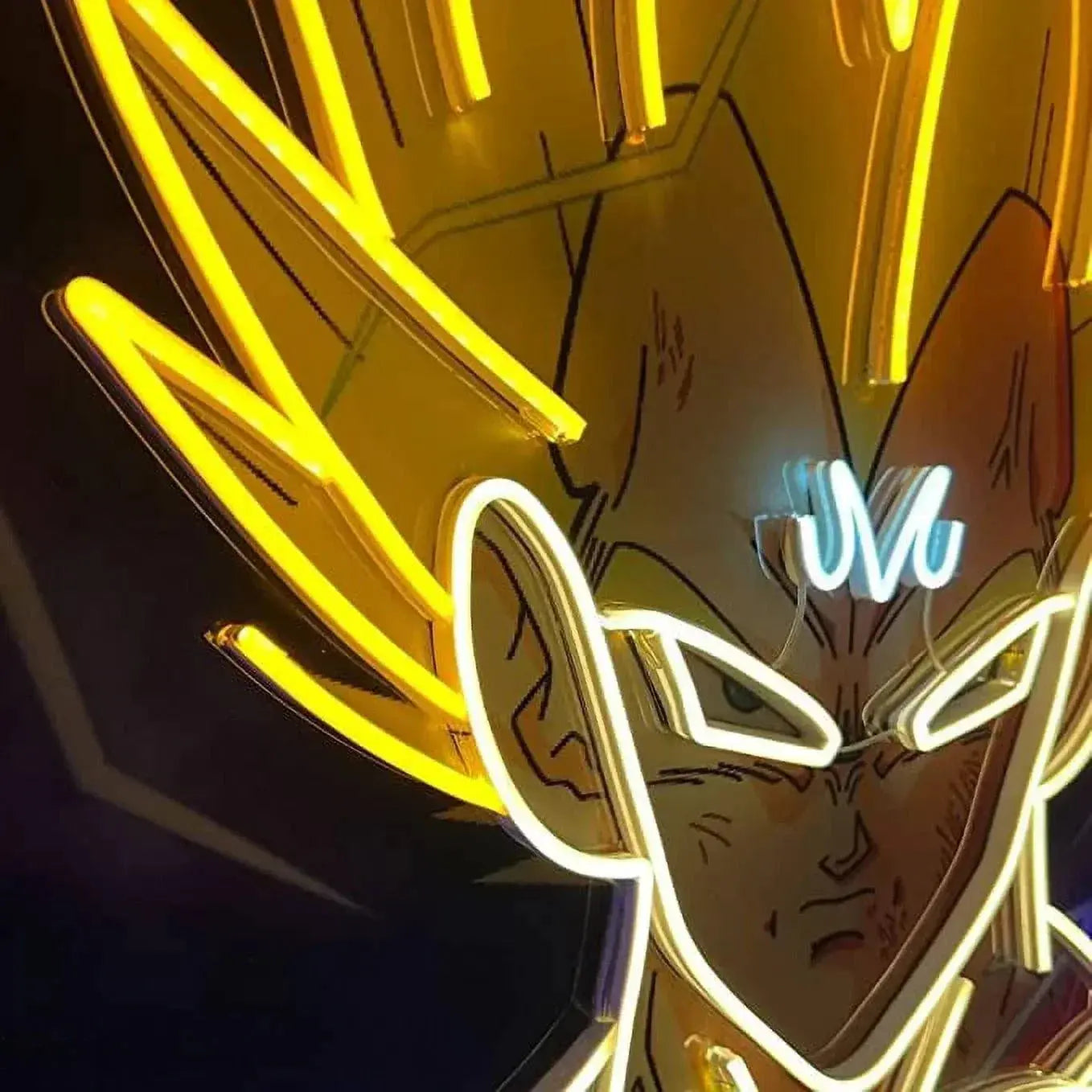 Anime Songoku Neon Sign, UV Printed LED Sign 20 x 20 inches, Gaming Decor for Boys,Kids With Dimmer Switch and Power Adapter FYLZGO Signs
