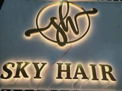 Custom LED Business Logo 3D Illuminated Letters LED Backlit Sign Business Signage Metal 3d Business Sign FYLZGO Signs