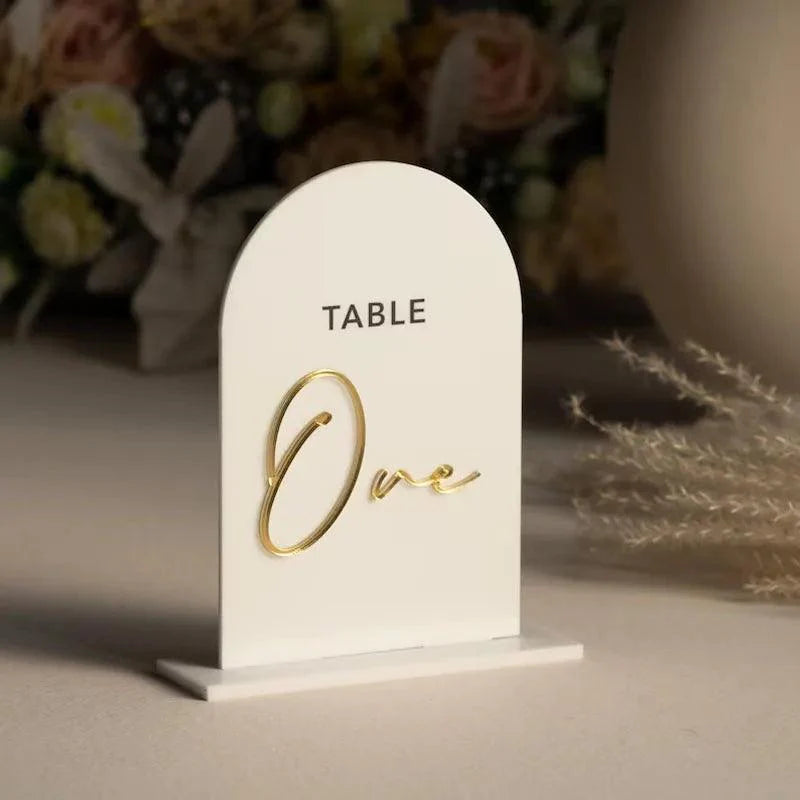 Black Acrylic Table Numbers Frosted Acrylic Sign Wedding Table Decor Wedding Signage Gold Table Numbers White Table Numbers - FYLZGO Signs