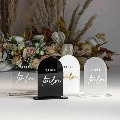 Acrylic Menu Holder Tabletop Number Holder Digital Seat Card Wedding Table Card Wedding Banquet Layout Wedding Table Numbers FYLZGO Signs