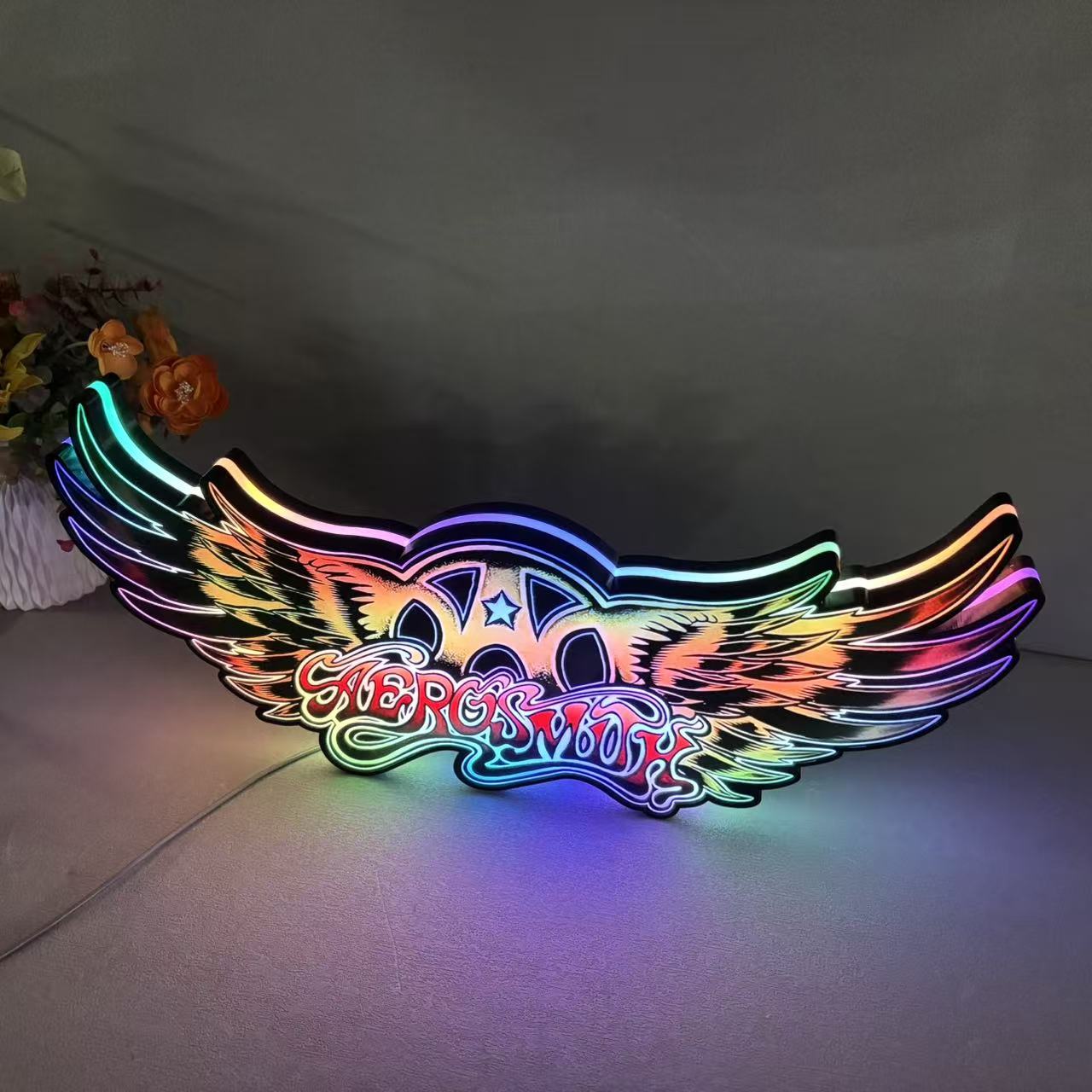 Aerosmith Wings Band Rock n’ Roll Vinyl Pinball Topper Neounik