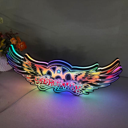 Aerosmith Wings Band Rock n’ Roll Vinyl Pinball Topper Neounik