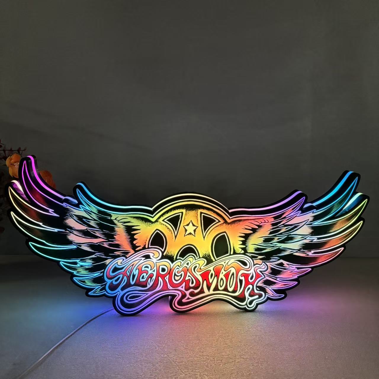 Aerosmith Wings Band Rock n’ Roll Vinyl Pinball Topper Neounik