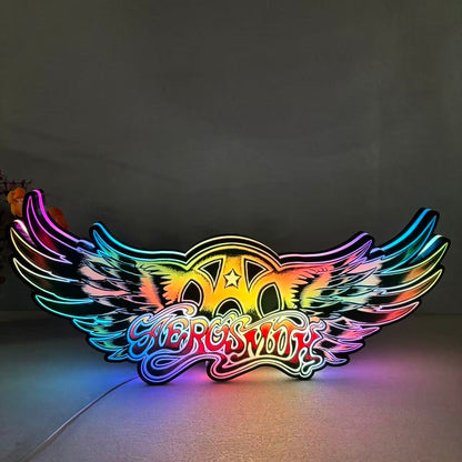 Aerosmith Wings Band Rock n’ Roll Vinyl Pinball Topper Neounik