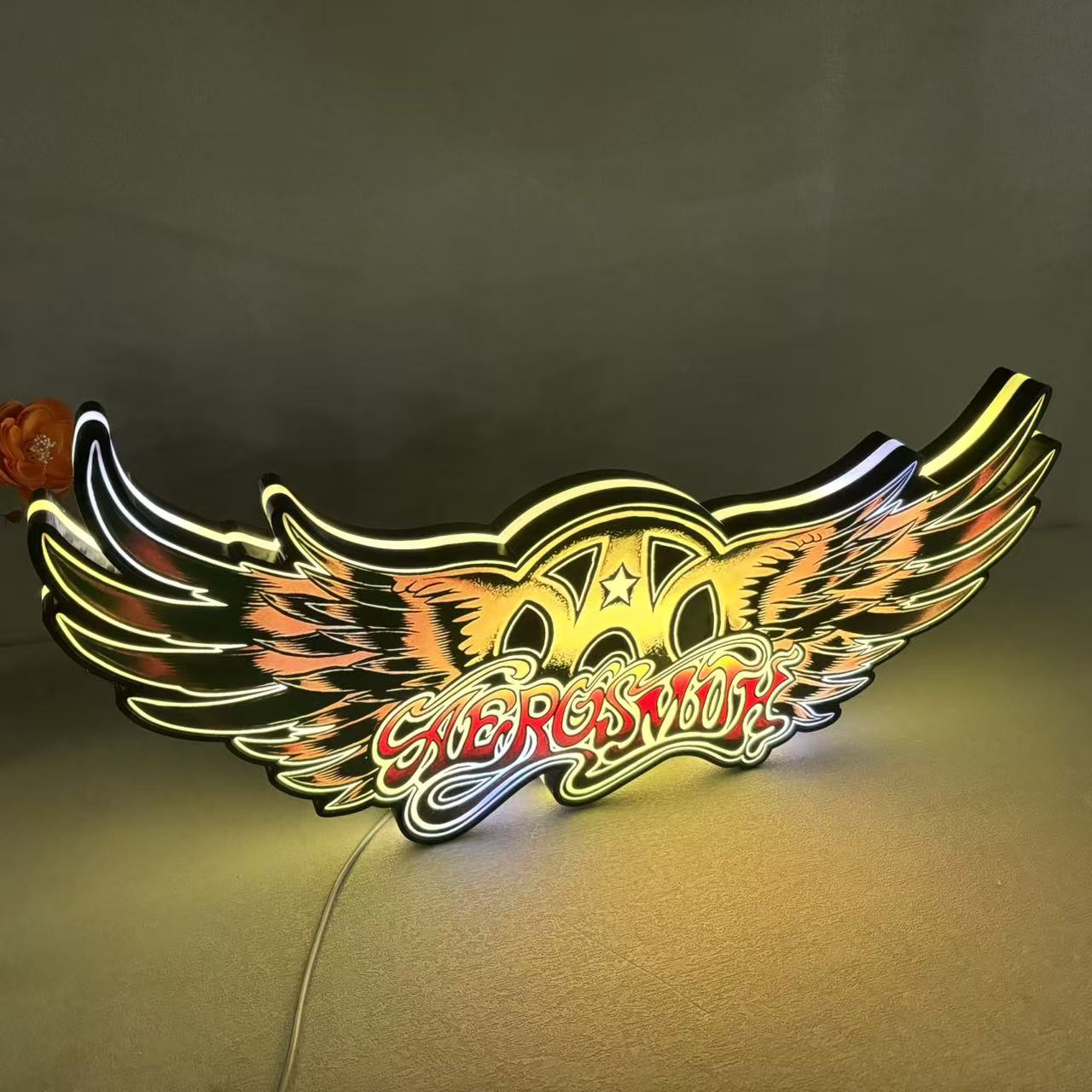 Aerosmith Wings Band Rock n’ Roll Vinyl Pinball Topper Neounik