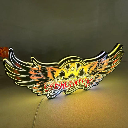 Aerosmith Wings Band Rock n’ Roll Vinyl Pinball Topper Neounik
