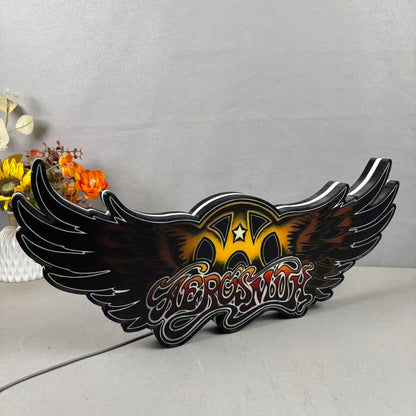 Aerosmith Wings Band Rock n’ Roll Vinyl Pinball Topper Neounik