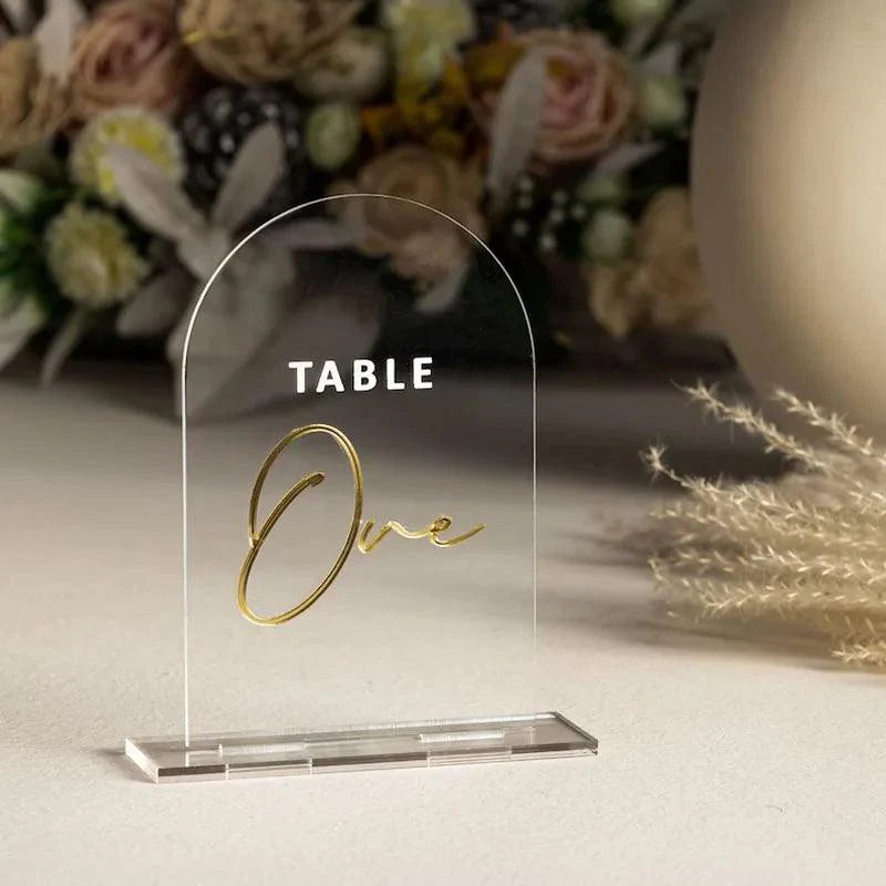 Black Acrylic Table Numbers Frosted Acrylic Sign Wedding Table Decor Wedding Signage Gold Table Numbers White Table Numbers - FYLZGO Signs