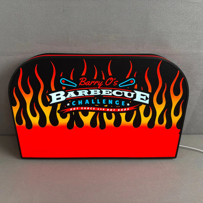 Barry O’s BBQ Challenge Pinball Logo Led lightbox for American Pinball Machine, 3D Printed Lightbox USB Powered & Full Dimmable FYLZGO Signs