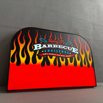 Barry O’s BBQ Challenge Pinball Logo Led lightbox for American Pinball Machine, 3D Printed Lightbox USB Powered & Full Dimmable FYLZGO Signs