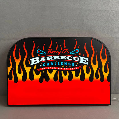 Barry O’s BBQ Challenge Pinball Logo Led lightbox for American Pinball Machine, 3D Printed Lightbox USB Powered & Full Dimmable FYLZGO Signs
