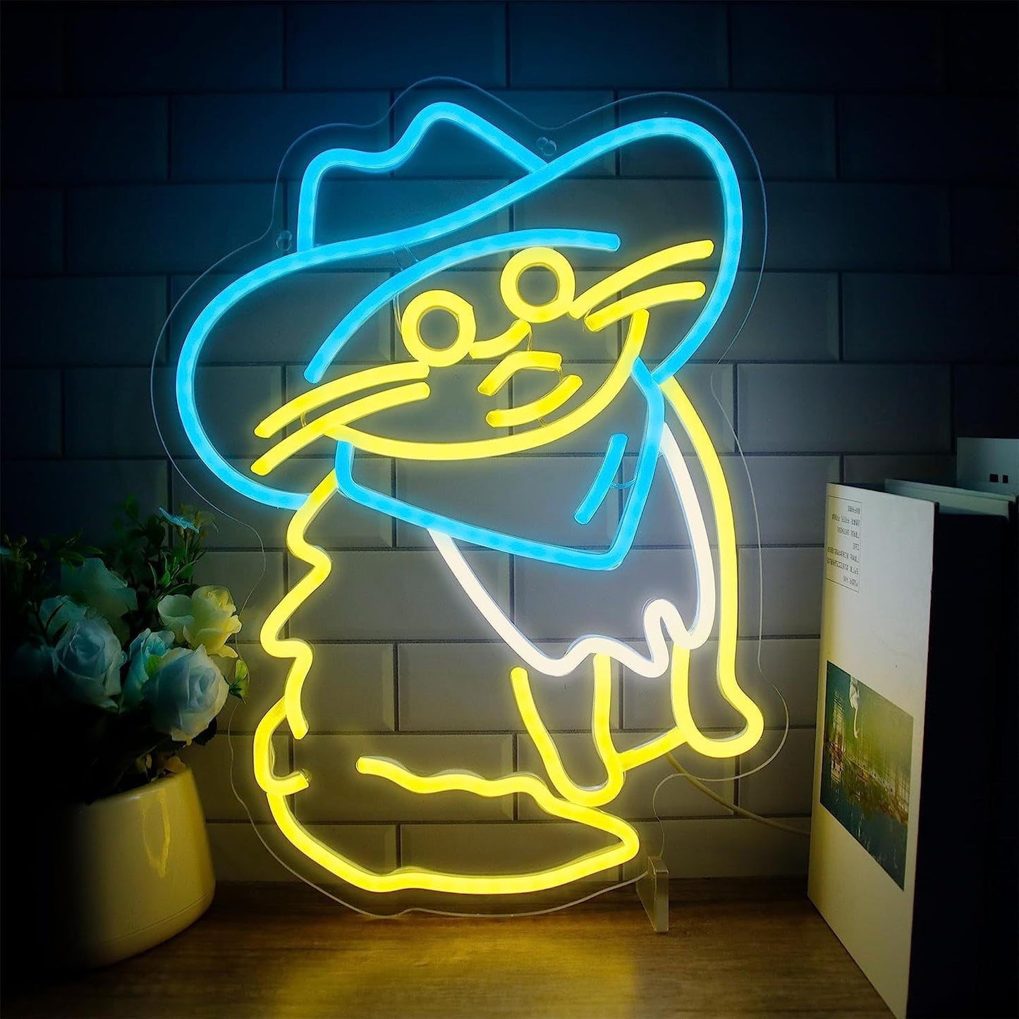 Skeleton Ghost Neon Sign Light 11.8"x11.8" LED Neon Light with On/Off Switch Gaming Neon Sign for Game Room Man Cave Birthday Halloween Decor Christmas Gift FYLZGO