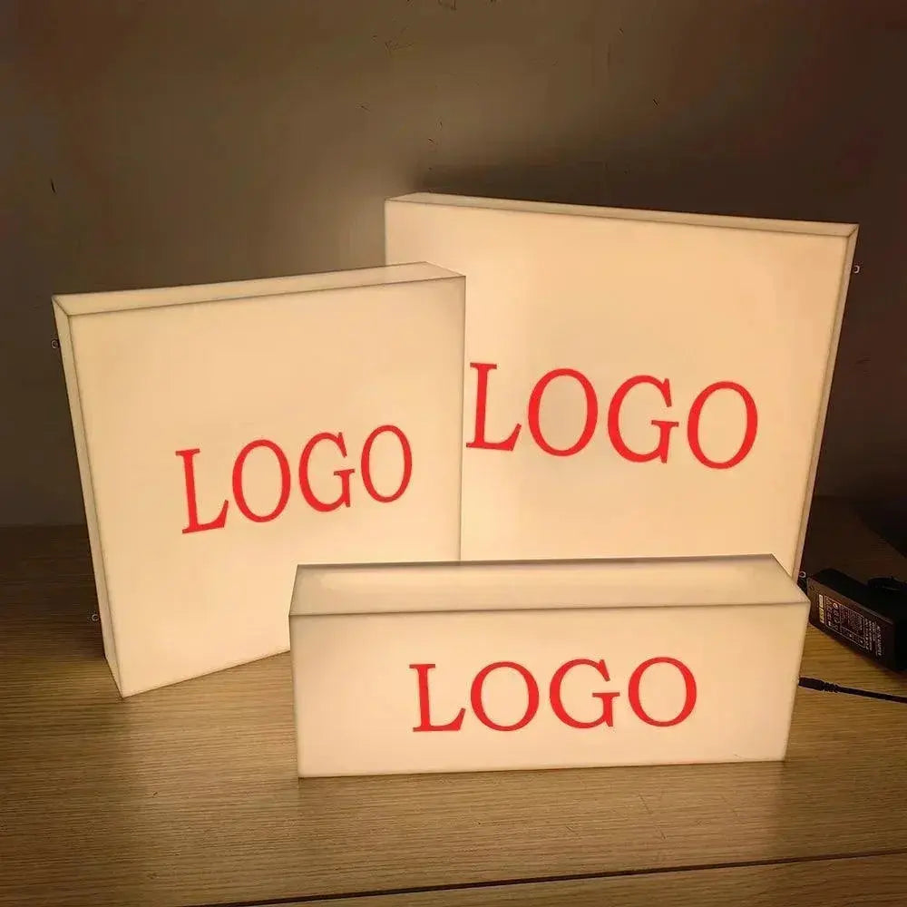 Business Signs Custom Light Sign for Company Shop Indoor Outdoor Wall Lamp Customised Signage Logo Signboard Advertising Ligting FYLZGO Signs