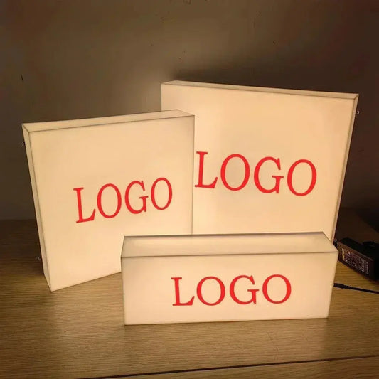 Business Signs Custom Light Sign for Company Shop Indoor Outdoor Wall Lamp Customised Signage Logo Signboard Advertising Ligting FYLZGO Signs