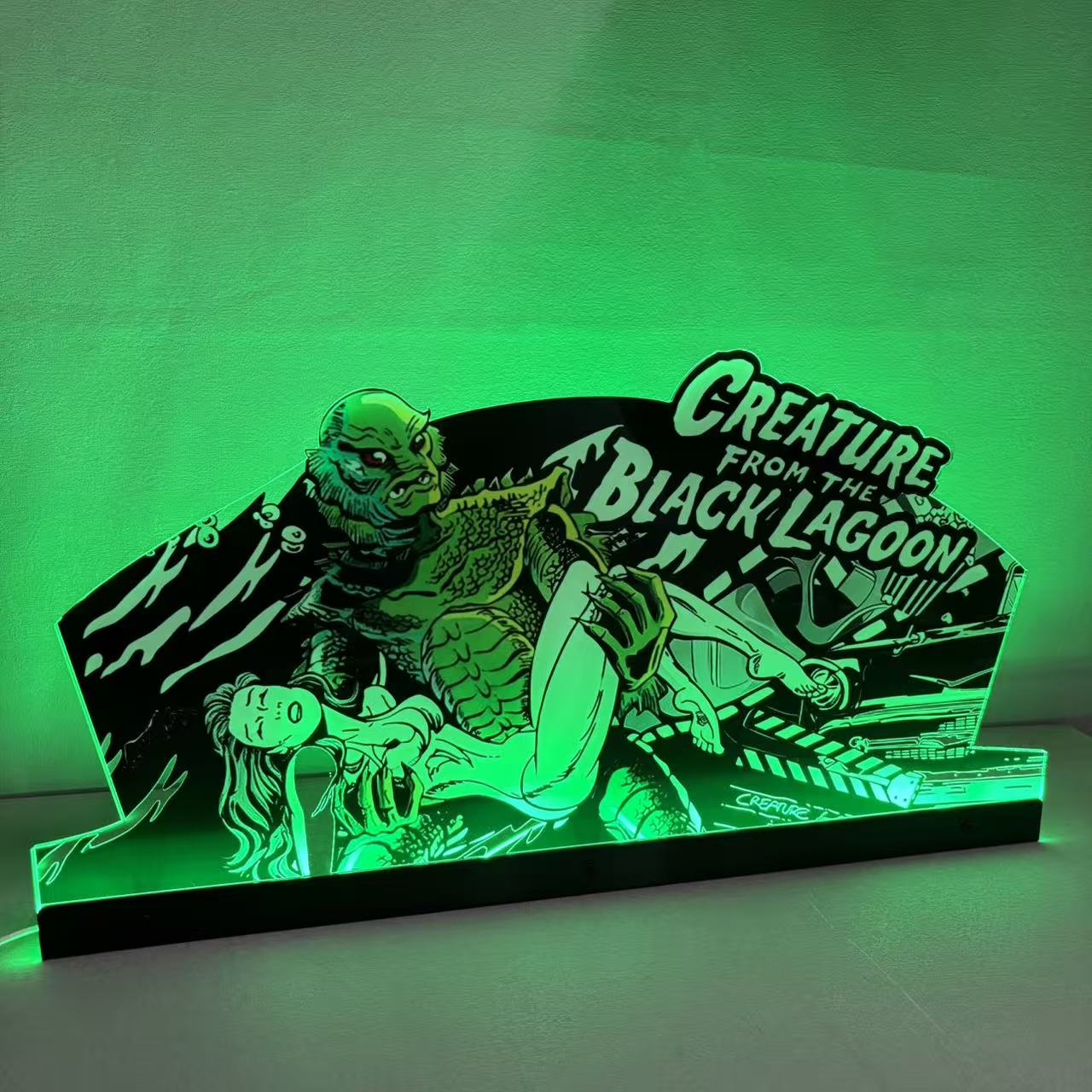 Creature from the black lagoon Topper Pinball Topper 3D Acrylic LED Topper, For Bally Pinball Machine NEOUNIK Signs