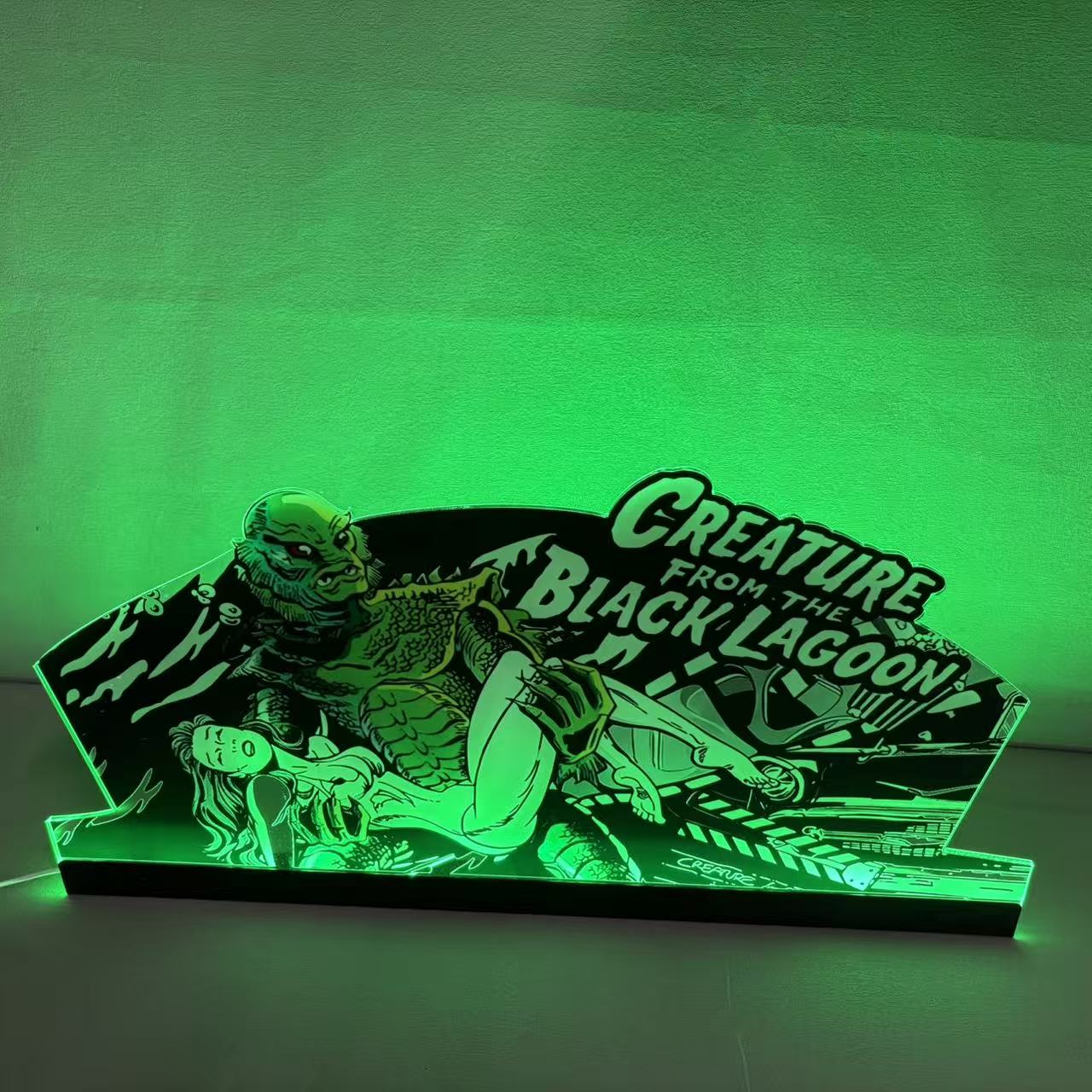 Creature from the black lagoon Topper Pinball Topper 3D Acrylic LED Topper, For Bally Pinball Machine NEOUNIK Signs