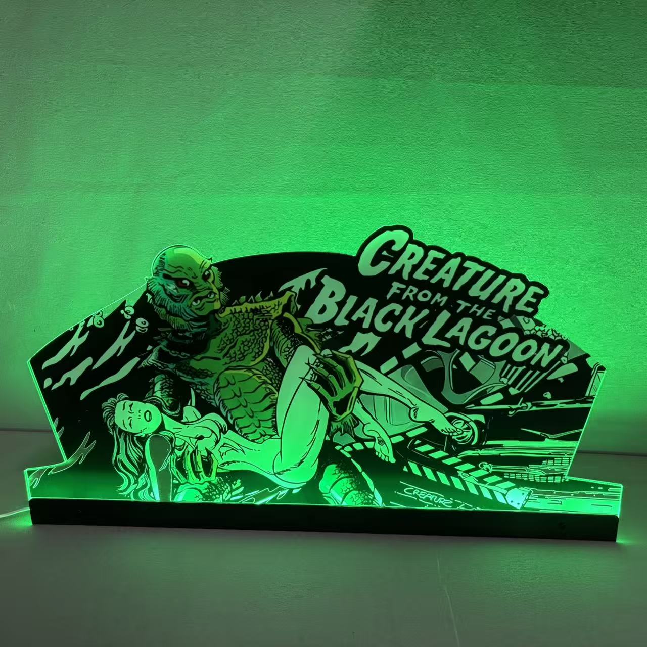 Creature from the black lagoon Topper Pinball Topper 3D Acrylic LED Topper, For Bally Pinball Machine NEOUNIK Signs