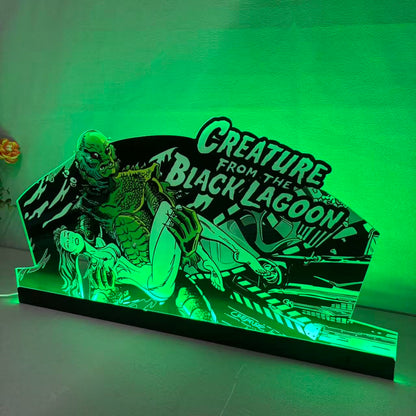 Creature from the black lagoon Topper Pinball Topper 3D Acrylic LED Topper, For Bally Pinball Machine NEOUNIK Signs