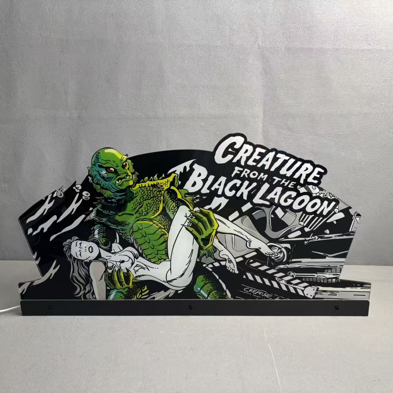 Creature from the black lagoon Topper Pinball Topper 3D Acrylic LED Topper, For Bally Pinball Machine NEOUNIK Signs