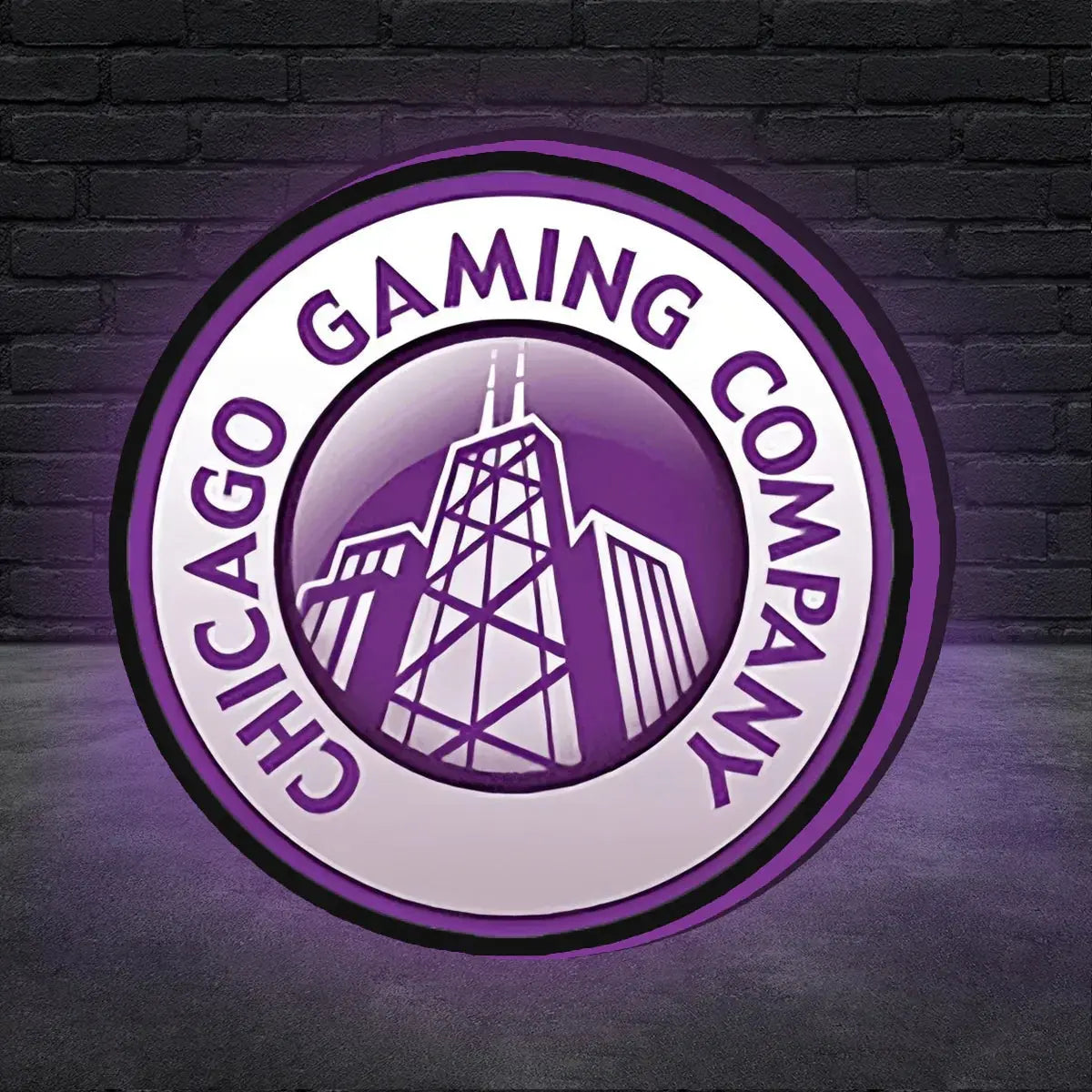 Chicago Gaming Company Pinball Logo 3D Printed LED Lightbox Game Lightbox Logo 3D LED Light Box Retro Mega Drive Logo LED Lightbox Arcade Games Lightbox FYLZGO Signs