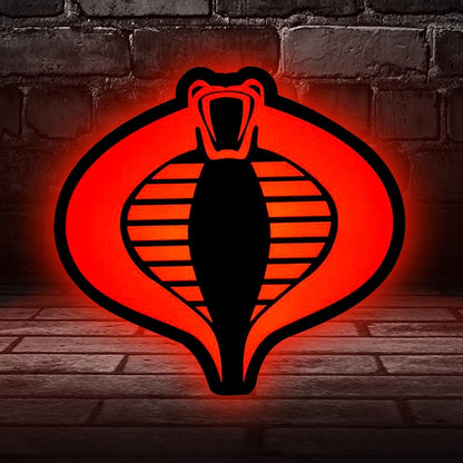 G.I. Joe Sign and Cobra G.I. Joe 3D Printed Lightbox Sign 3D Printed LED Sign G.I. Joe Decoration FYLZGO Signs