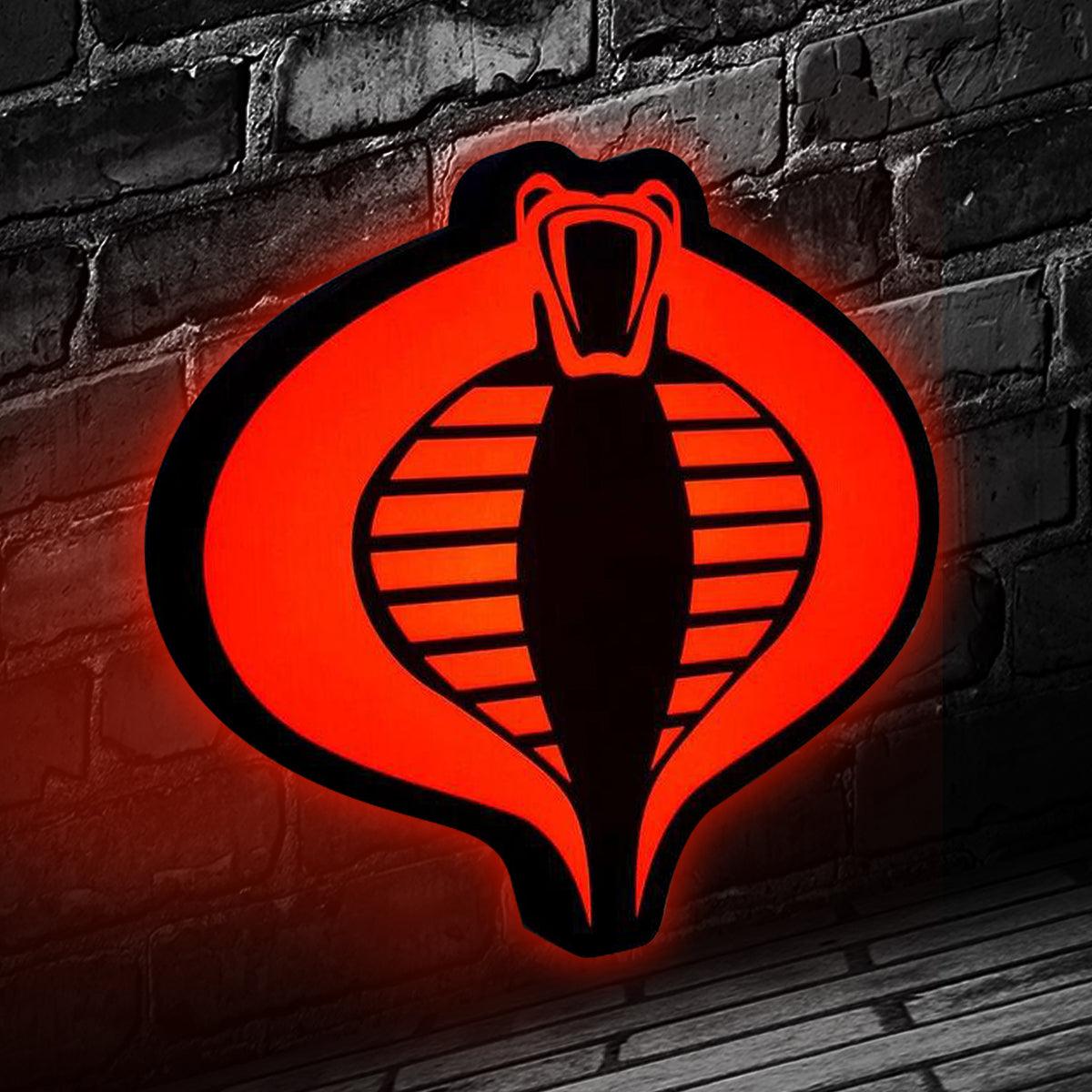 G.I. Joe Sign and Cobra G.I. Joe 3D Printed Lightbox Sign 3D Printed LED Sign G.I. Joe Decoration FYLZGO Signs