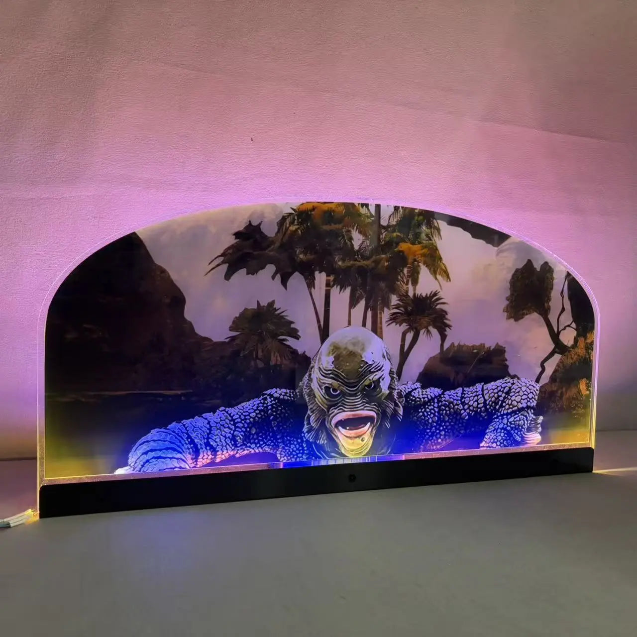 Creature from the black lagoon Topper 3D Acrylic LED Topper, For Bally Pinball Mahine, Pinball Topper FYLZGO Signs