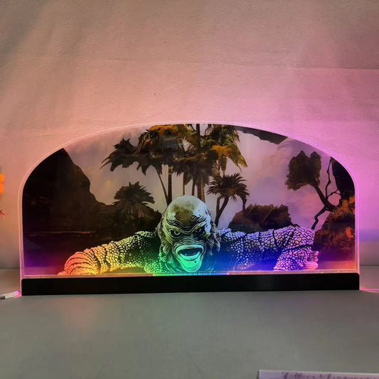 Creature from the black lagoon Topper 3D Acrylic LED Topper, For Bally Pinball Mahine, Pinball Topper FYLZGO Signs