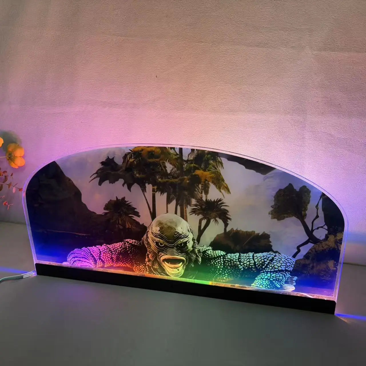 Creature from the black lagoon Topper 3D Acrylic LED Topper, For Bally Pinball Mahine, Pinball Topper FYLZGO Signs