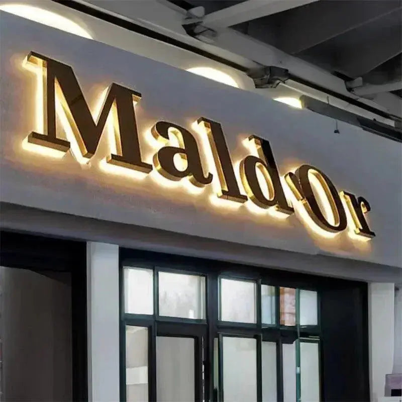 Custom Business Logo, Business Sign, Light Up Sign, Salon Decor, Metal Sign, Backlit Sign, Illuminated Sign, Metal Sign Outdoor FYLZGO Signs