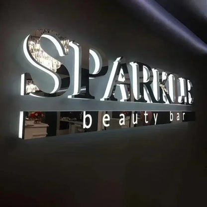 Custom Business Logo, Business Sign, Light Up Sign, Salon Decor, Metal Sign, Backlit Sign, Illuminated Sign, Metal Sign Outdoor FYLZGO Signs