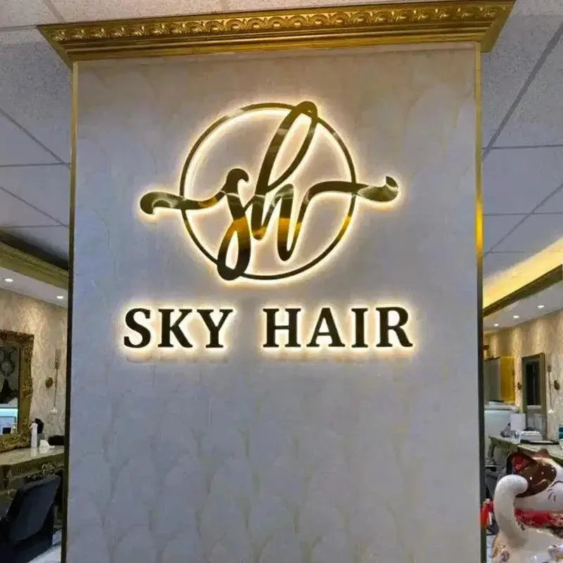 Custom LED Business Logo 3D Illuminated Letters LED Backlit Sign Business Signage Metal 3d Business Sign FYLZGO Signs