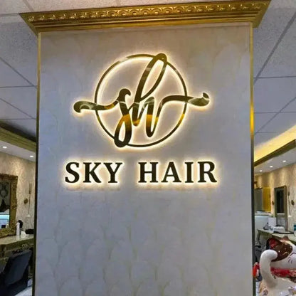 Custom LED Business Logo 3D Illuminated Letters LED Backlit Sign Business Signage Metal 3d Business Sign FYLZGO Signs