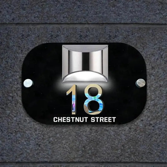 Customized House Sign Solar LED Light Modern Residential Address Plaque 3D Laser Cut Street Name Door Plates Outdoor Yard Decor FYLZGO Signs