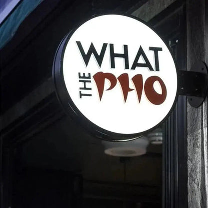 Customized Led Outside Light Boxes Outdoor Advertising Acrylic Round Light Box Outdoor Business Lightbox Sign Signage FYLZGO Signs