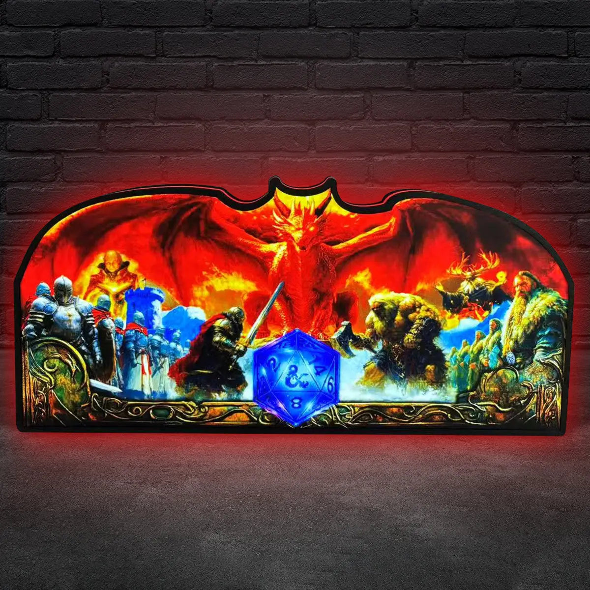 Dungeons and Dragons Pinball Topper, 3D Printed  LED Light Box Game Room Decor, For Stern Pinball Machine FYLZGO Signs