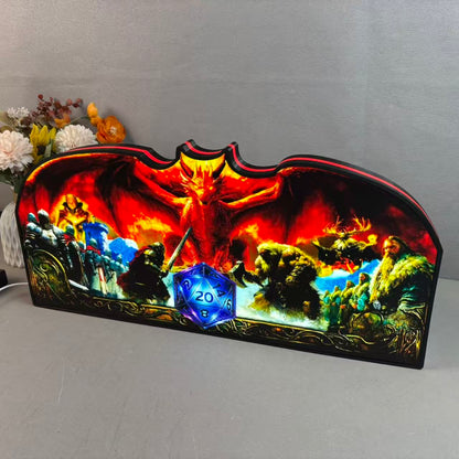 Dungeons and Dragons Pinball Topper, 3D Printed  LED Light Box Game Room Decor, For Stern Pinball Machine Neounik