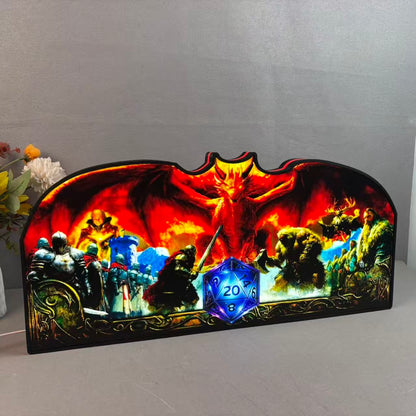 Dungeons and Dragons Pinball Topper, 3D Printed  LED Light Box Game Room Decor, For Stern Pinball Machine Neounik