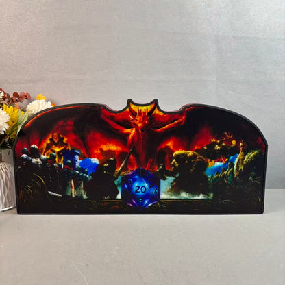 Dungeons and Dragons Pinball Topper, 3D Printed  LED Light Box Game Room Decor, For Stern Pinball Machine Neounik
