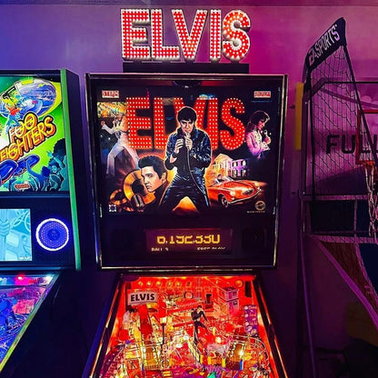 Elvis Logo 3D LED Light Box, for Pinball Arcade Game fans,  Pinball Arcade Decor FYLZGO Signs