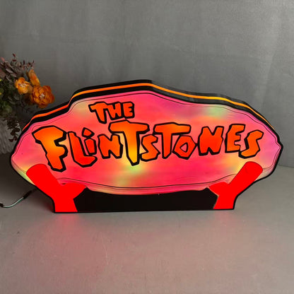The Flintstones Pinball Topper 3D Printed Lightbox, Arcade Pinball Machine Accessory for Pinball Arcade Machine Fans, USB Dimmeable Neounik